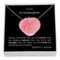 To our Granddaughter - Delicate Heart Necklace - grandma and grandpa