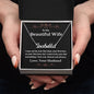 To My Beautiful Wife - Personalized Name Necklace - Love, Your Husband