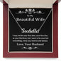 To My Beautiful Wife - Personalized Name Necklace- Love, Your Husband