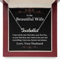To My Beautiful Wife - Personalized Name Necklace - Love, Your Husband