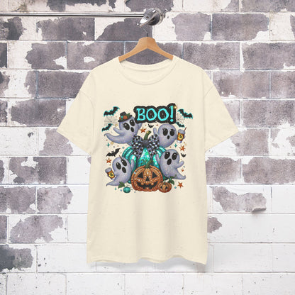 Cute Ghosts and Pumpkins Halloween Graphic Tee