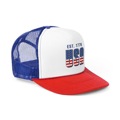 USA est. 1776 Patriotic Trucker Caps