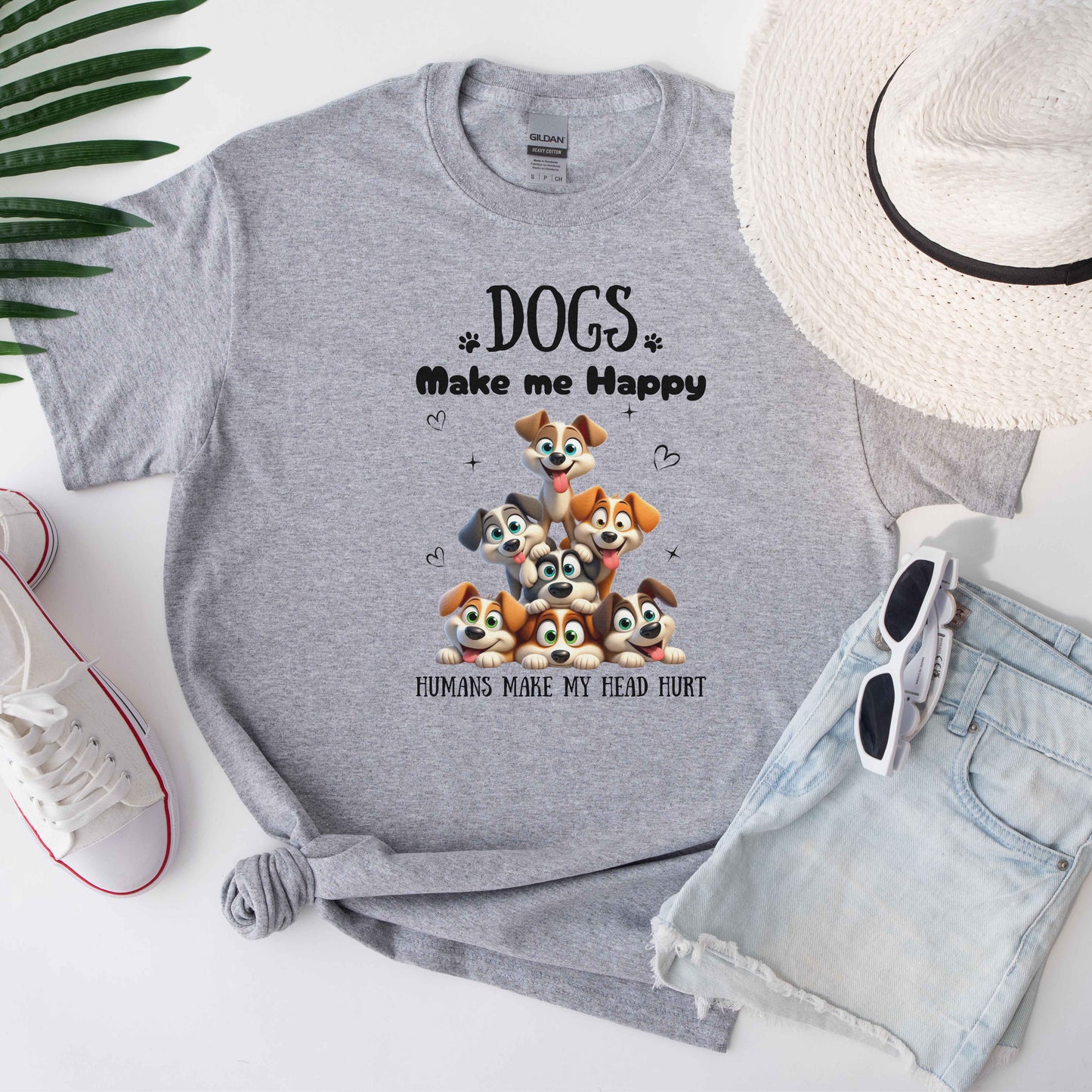 Dogs make me happy - T-shirt