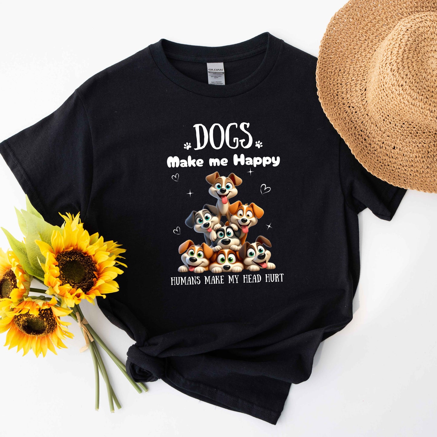 Dogs make me happy - T-shirt
