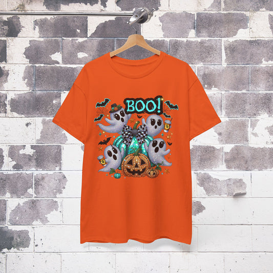 Cute Ghosts and Pumpkins Halloween Graphic Tee