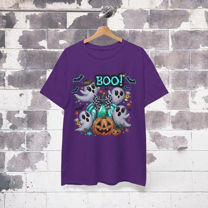 Cute Ghosts and Pumpkins Halloween Graphic Tee