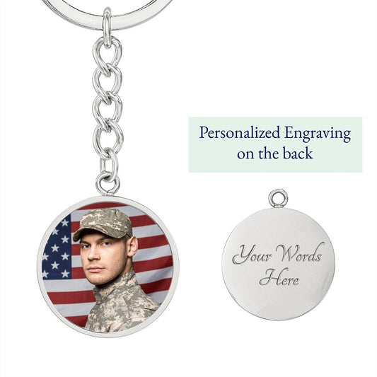 Military man keychain