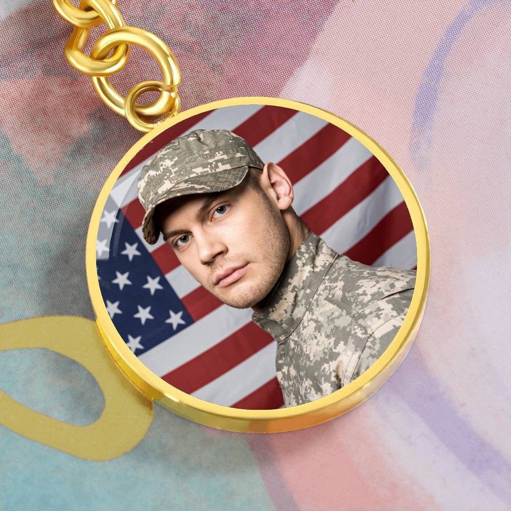 Military man keychain
