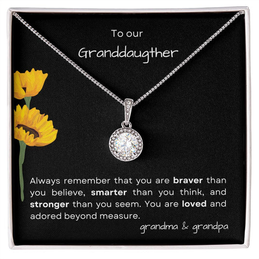 To our Granddaughter - Eternal Hope Necklace - grandma and grandpa