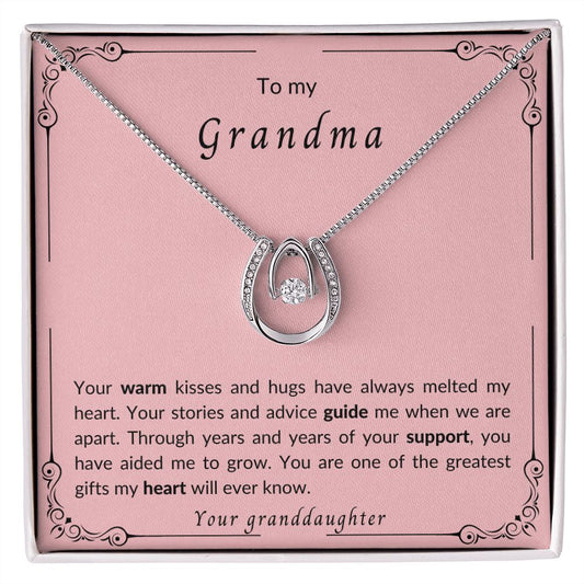 To my Grandma - Lucky in Love Necklace - your granddaughter