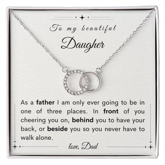 To my Daughter - Perfect Pair Necklace - love Dad