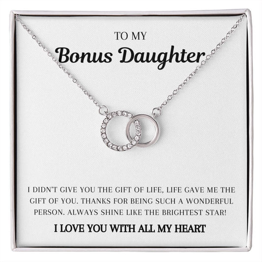 To my Bonus Daughter - Perfect Pair Necklace - I love you