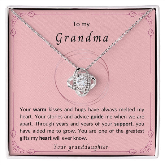 To my Grandma - Love Knot Necklace - your granddaughter